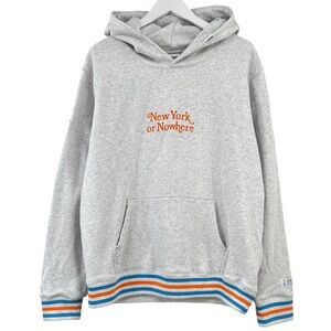 NYON New York Or Nowhere New York Knicks Motto Gray Official NBA Licensed Hoodie